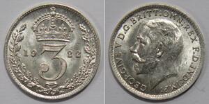 3 Penny Royaume-Uni Argent 