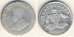 3 Penny Ôstralie (1788 - 1939) Argent George V (1865-1936)