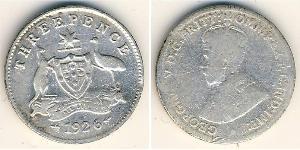 3 Penny Ôstralie (1788 - 1939) Argent George V (1865-1936)