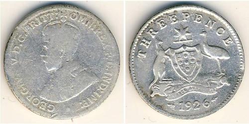3 Penny Ôstralie (1788 - 1939) Argent George V (1865-1936)
