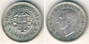3 Penny Regno Unito  Argento 