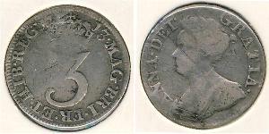 3 Penny Regno Unito  Argento 