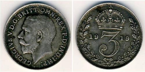 3 Penny Regno Unito  Argento 