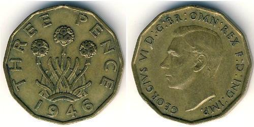 3 Penny Regno Unito  Bronzo/Nichel 