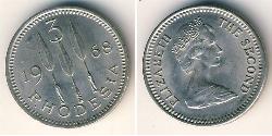 3 Penny Southern Rhodesia (1923-1980) Níquel/Cobre 