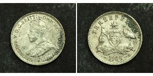 3 Penny Australia (1788 - 1939) Plata Jorge V (1865-1936)