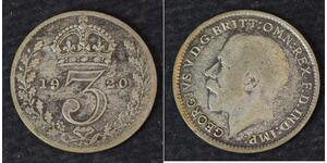 3 Penny Reino Unido Plata 