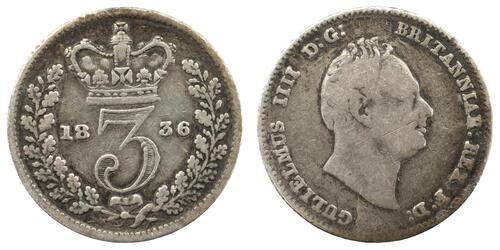 3 Penny Reino Unido de Gran Bretaña e Irlanda (1801-1922) Plata Guillermo IV (1765-1837)