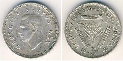 3 Penny Sudáfrica (1910 - ) Plata 