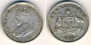 3 Penny Neuseeland Silber 