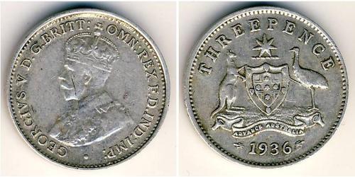 3 Penny Neuseeland Silber 