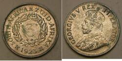 3 Penny South Africa (1910 - ) Silver George V of the United Kingdom (1865-1936)
