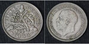 3 Penny United Kingdom (1922-) Silver George V of the United Kingdom (1865-1936)