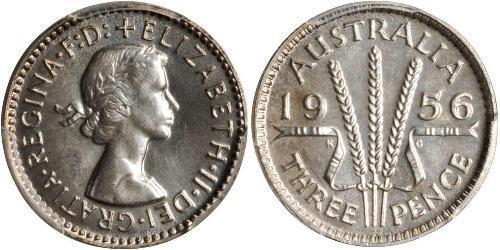 3 Penny Australia (1939 - )  Elizabeth II (1926-2022)