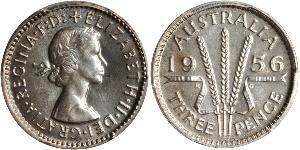 3 Penny 澳大利亚  伊丽莎白二世 (1926-2022)