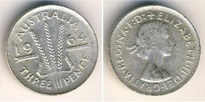 3 Penny 澳大利亚  伊丽莎白二世 (1926-2022)