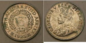 3 Penny 南非 (1910 - ) 銀 乔治五世  (1865-1936)
