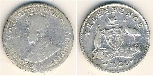 3 Penny 澳大利亚 銀 乔治五世  (1865-1936)