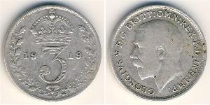 3 Penny 英国 銀 