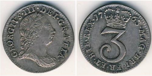 3 Penny 英国 銀 