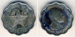 3 Penny Ghana (1957 - ) 銅/镍 