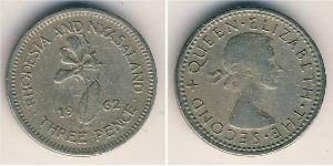 3 Penny 南羅德西亞 銅/镍 伊丽莎白二世 (1926-2022)