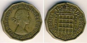 3 Penny United Kingdom (1922-) 青铜 伊丽莎白二世 (1926-2022)