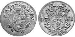 3 Pfennig Anhalt-Köthen (1603 -1853) Billon Argent Auguste-Louis d