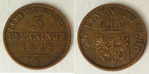 3 Pfennig Kingdom of Prussia (1701-1918) Copper 