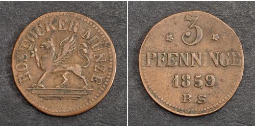 3 Pfennig States of Germany Kupfer 