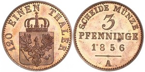 3 Pfennig Regno di Prussia (1701-1918) Rame 