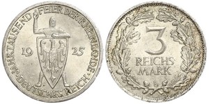 3 Reichsmark République de Weimar (1918-1933) Argent 
