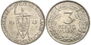 3 Reichsmark République de Weimar (1918-1933) Argent 