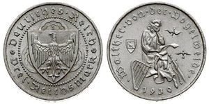 3 Reichsmark République de Weimar (1918-1933) Argent 