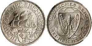 3 Reichsmark République de Weimar (1918-1933) Argent 