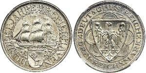 3 Reichsmark République de Weimar (1918-1933) Argent 