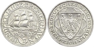 3 Reichsmark République de Weimar (1918-1933) Argent 