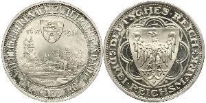 3 Reichsmark République de Weimar (1918-1933) Argent 