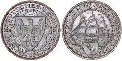 3 Reichsmark République de Weimar (1918-1933) Argent 