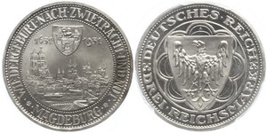 3 Reichsmark Repubblica di Weimar (1918-1933) Argento 
