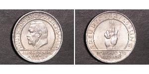 3 Reichsmark Repubblica di Weimar (1918-1933) Argento Paul von Hindenburg