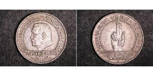 3 Reichsmark Repubblica di Weimar (1918-1933) Argento Paul von Hindenburg