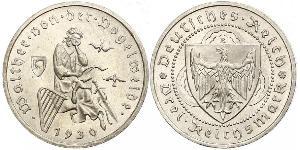 3 Reichsmark Repubblica di Weimar (1918-1933) Argento 