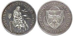 3 Reichsmark República de Weimar (1918-1933) Plata 
