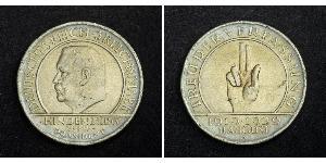 3 Reichsmark República de Weimar (1918-1933) Plata Paul von Hindenburg