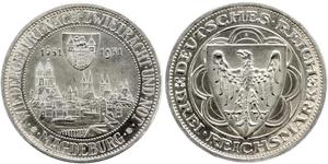 3 Reichsmark República de Weimar (1918-1933) Plata 