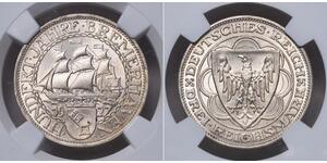 3 Reichsmark República de Weimar (1918-1933) Plata 