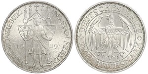 3 Reichsmark República de Weimar (1918-1933) Plata 