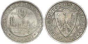 3 Reichsmark República de Weimar (1918-1933) Plata 