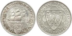 3 Reichsmark Weimarer Republik (1918-1933) Silber 